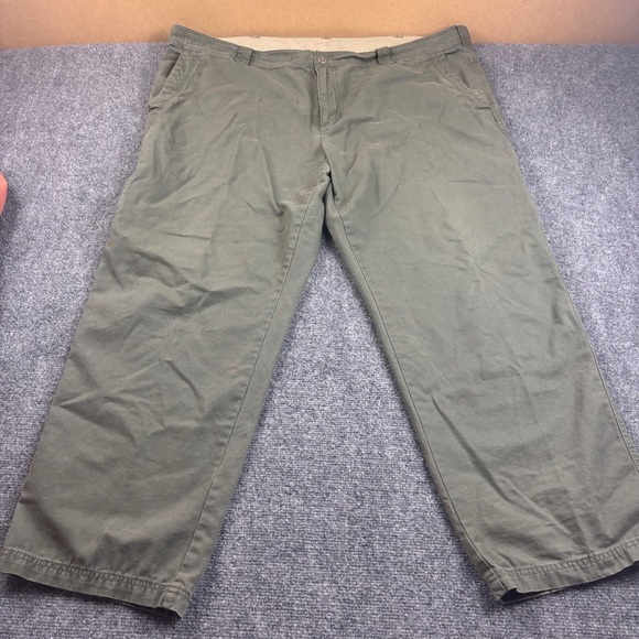 COLUMBIA Mens Omni-Shield Green Canvas Flat Front Regular Fit Pants size: 48 - Picture 2 of 10